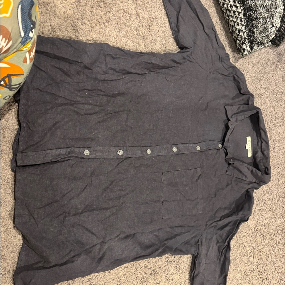 Dark Gray Button-Up Shirt